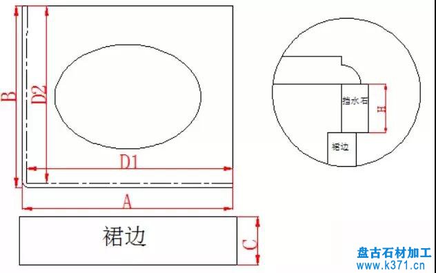 洗手臺面石、窗臺石、門檻石測量方式