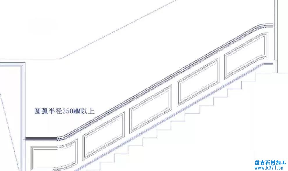 關于樓梯大理石側墻板造型方案的基本畫法